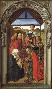 Dieric Bouts The Annunciation,The Visitation,THe Adoration of theAngels,The Adoration of the Magi oil on canvas
